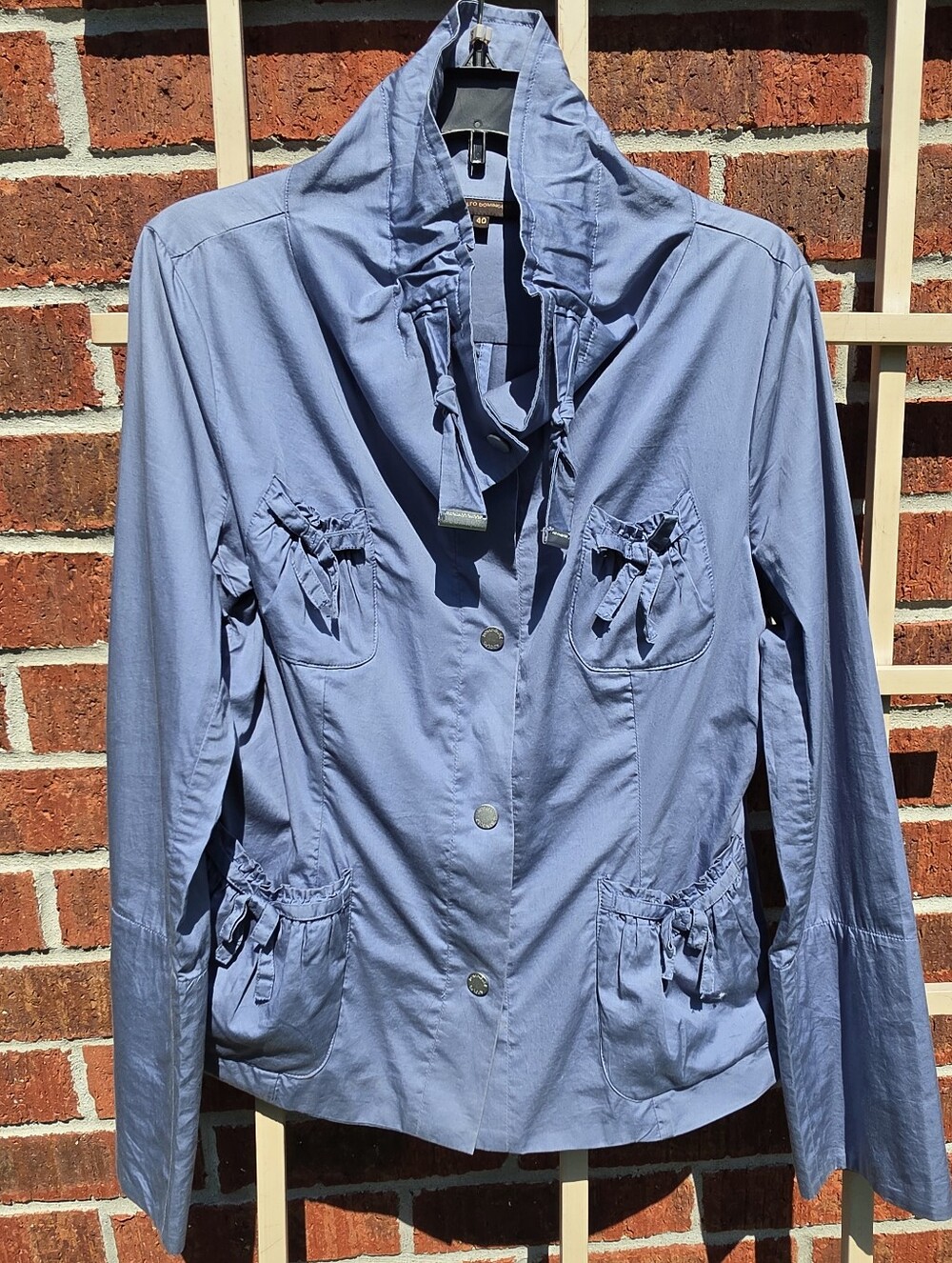 ADOLFO DOMINGUEZ Cotton JACKET With Frill Pockets 6